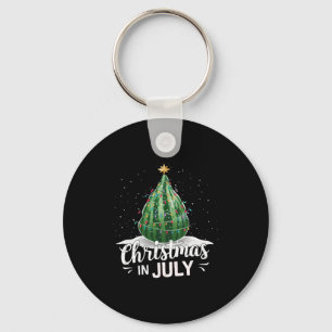 Watermelon Christmas Tree Christmas In July Summer Key Ring