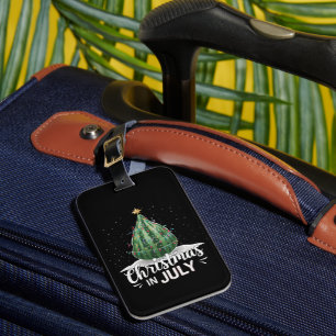 Watermelon Christmas Tree Christmas In July Summer Luggage Tag