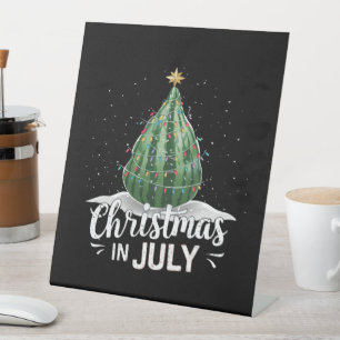 Watermelon Christmas Tree Christmas In July Summer Pedestal Sign