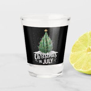Watermelon Christmas Tree Christmas In July Summer Shot Glass