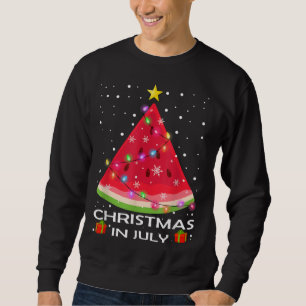 Watermelon Christmas Tree Christmas In July Summer Sweatshirt