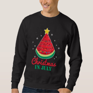 Watermelon Christmas Tree Christmas In July Summer Sweatshirt