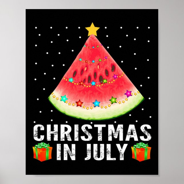 Watermelon Christmas Tree  Poster (Front)