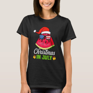 Watermelon Christmas Tree Summer Vacation Christma T-Shirt