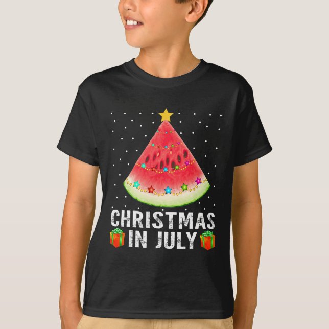 Watermelon Christmas Tree  T-Shirt (Front)