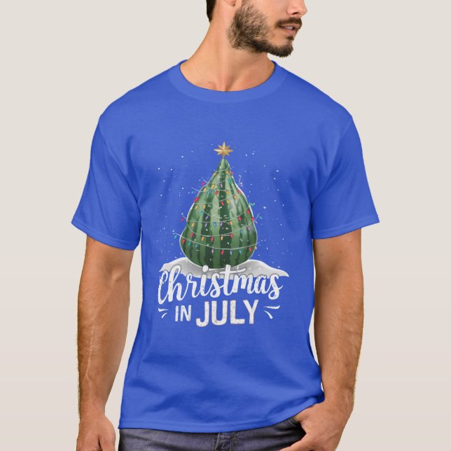 Watermelon Christmasree Christmas In July Summer f T-Shirt (Front)