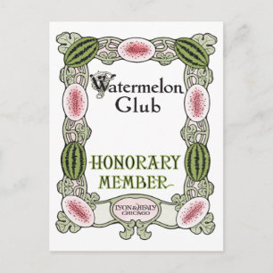 Watermelon Club Ragtime Postcard