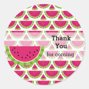 Watermelon colour classic round sticker