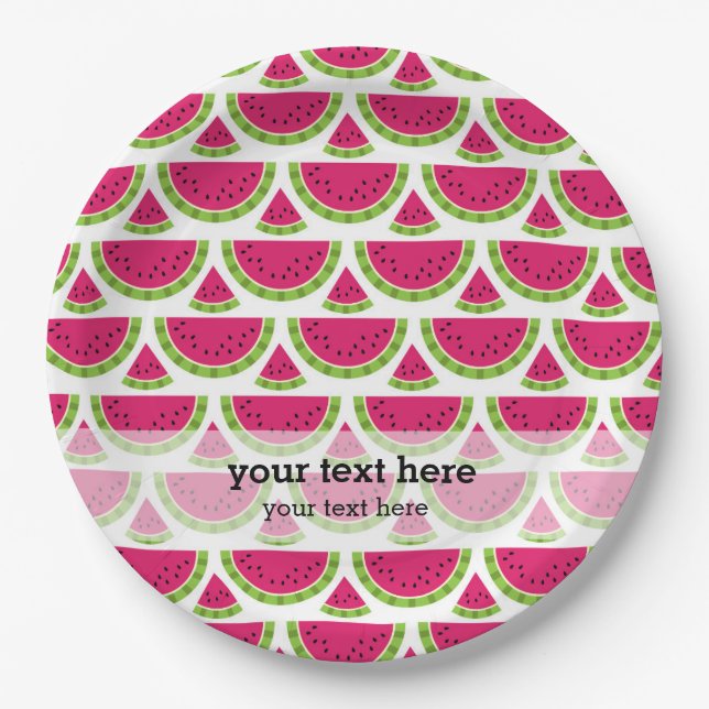 Watermelon colour paper plate (Front)