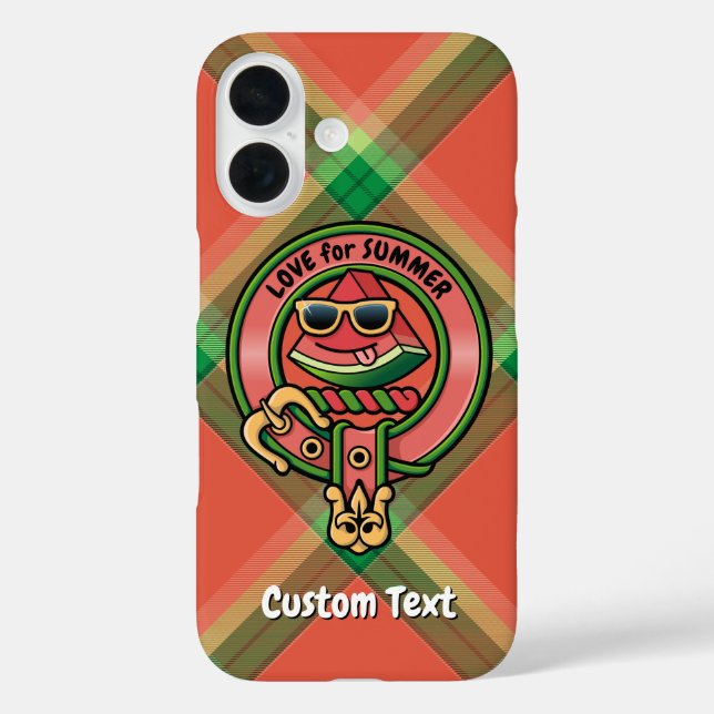 Watermelon Crest over Tartan Case-Mate iPhone Case (Back)