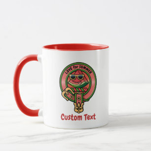 Watermelon Crest over Tartan Mug