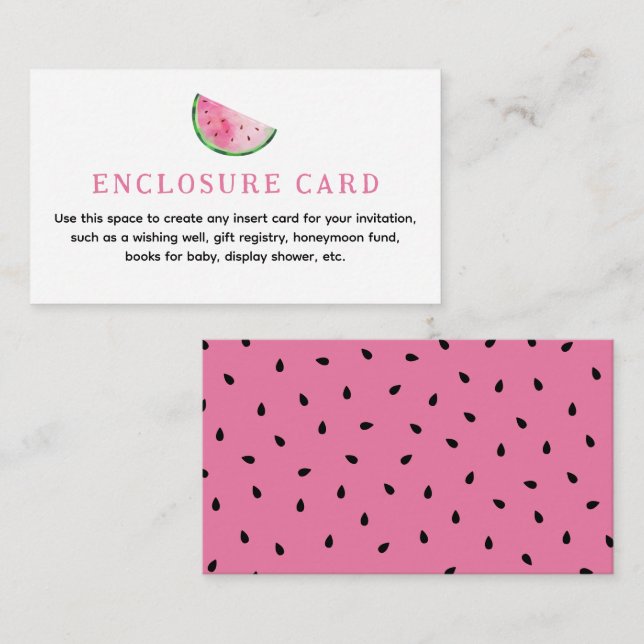 Watermelon Custom Enclosure Card (Front/Back)