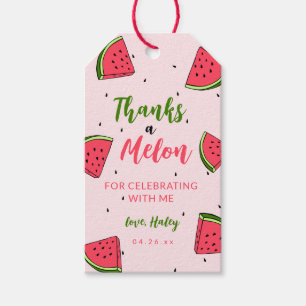 Watermelon Cute One in a Melon 1st Baby Birthday Gift Tags
