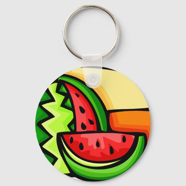 Watermelon Day August 3 Key Ring (Front)