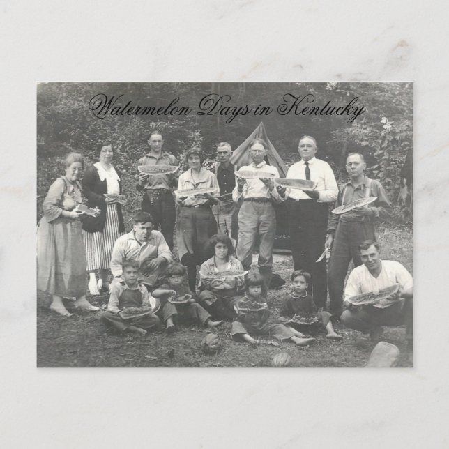 Watermelon Days in Kentucky Postcard (Front)