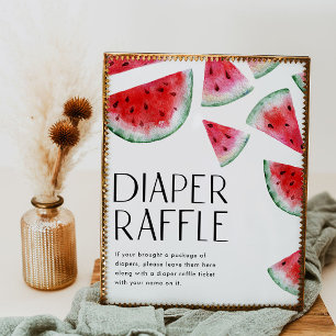 Watermelon Diaper Raffle Sign