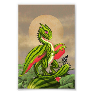 Watermelon Dragon 4x6 Print