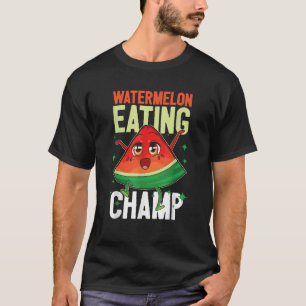 Watermelon Eating Champ Melon Lover Tropical Fruit T-Shirt