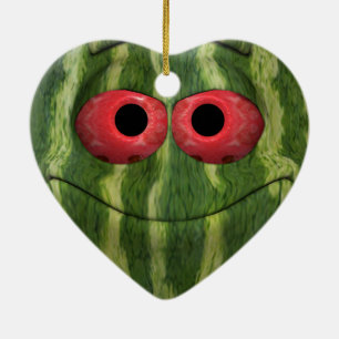 Watermelon Emoticon Ceramic Tree Decoration