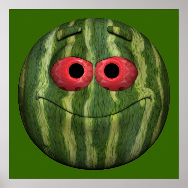 Watermelon Emoticon Poster (Front)