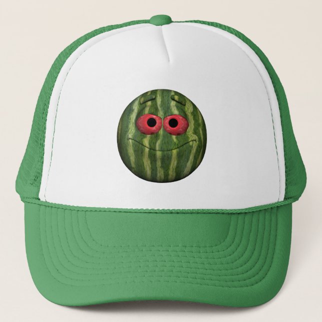 Watermelon Emoticon Trucker Hat (Front)
