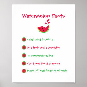 Watermelon Facts Poster