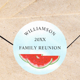 Watermelon Family Reunion  Classic Round Sticker