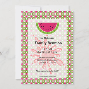 Watermelon family reunion invitation