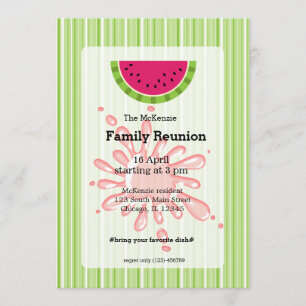Watermelon family reunion invitation