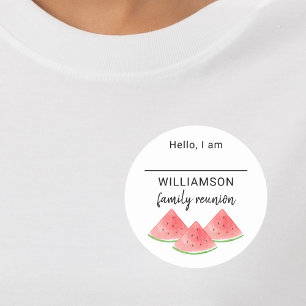 Watermelon Family Reunion Name Tag