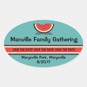 Watermelon Family Reunion Save the Date Stickers