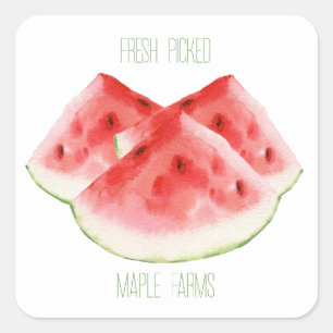 Watermelon Farm to Table Square Sticker