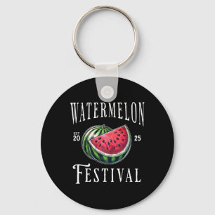 Watermelon Festival 2025 Melon Fruits Summer Vacat Key Ring