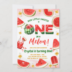 Watermelon First Birthday Invitation