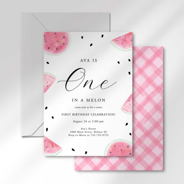 Watermelon First Birthday Invitation (Creator Uploaded)