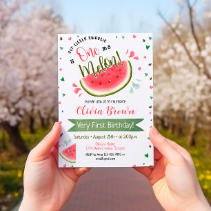 Watermelon First Birthday One in a Melon Invite