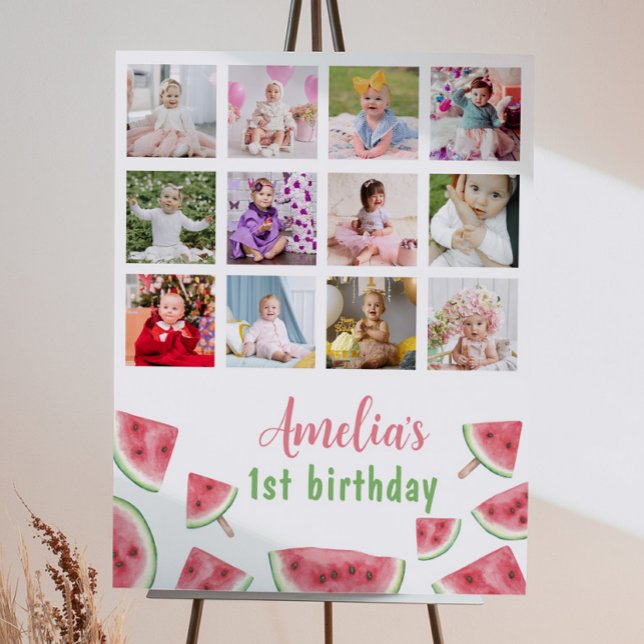 Watermelon First Year Photo Milestone Sign (Creator Uploaded)