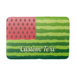 Watermelon Flag Bath Mat