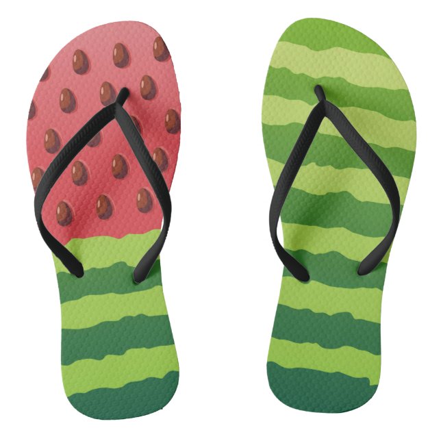 Watermelon Flag Flip Flops (Footbed)