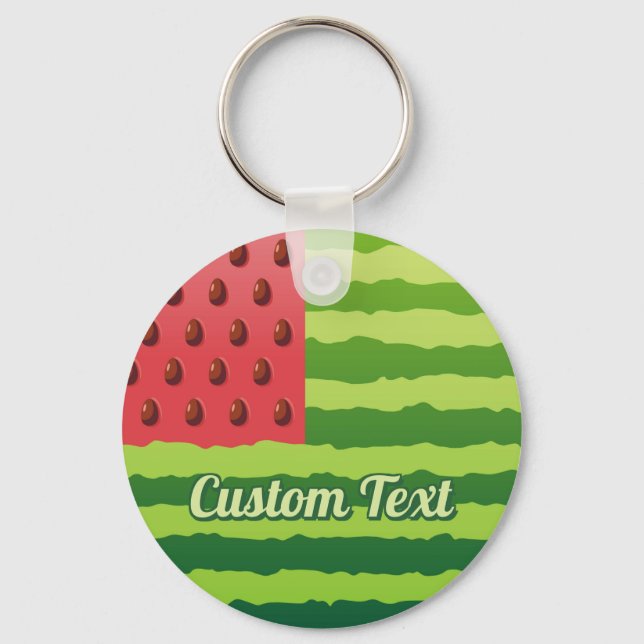 Watermelon Flag Keychain (Front)