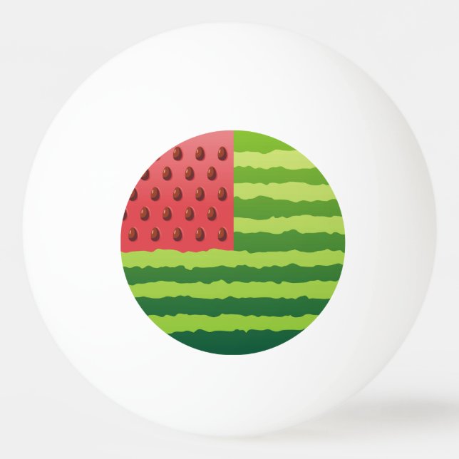 Watermelon Flag Ping Pong Ball (Front)