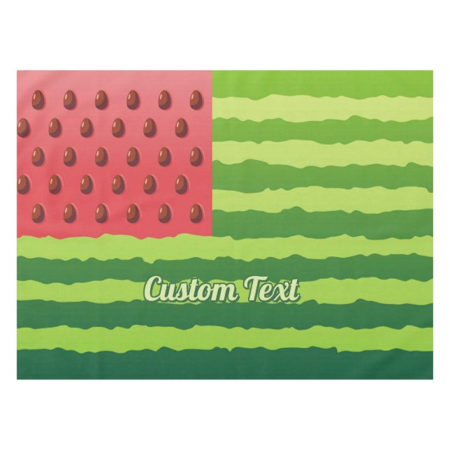 Watermelon Flag Tablecloth (Front (Horizontal))