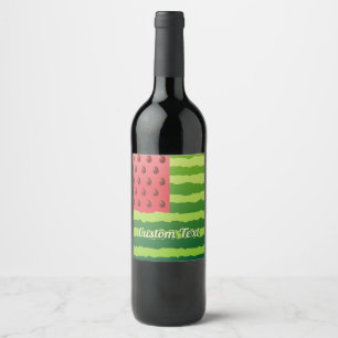 Watermelon Flag Wine Label