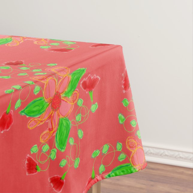 Watermelon Floral Tablecloth (In Situ)