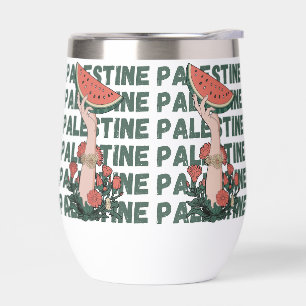 watermelon, flowers, and palestine text Repeat
