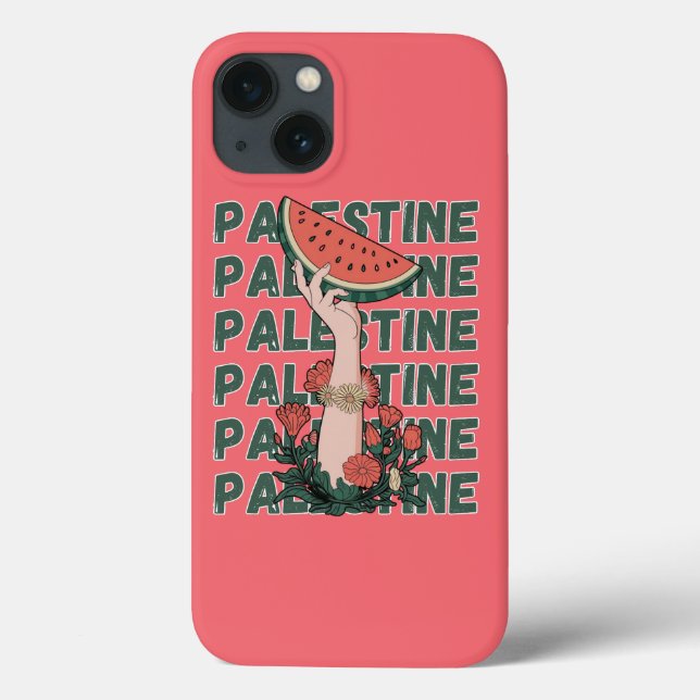 watermelon, flowers, and  palestine text Repeat  Case-Mate iPhone Case (Back)