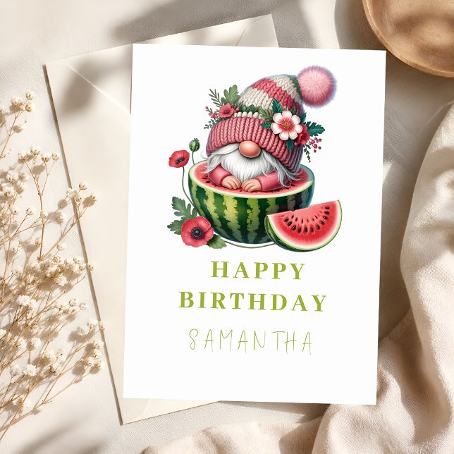 Watermelon & Flowers Custom Card (Creator Uploaded)