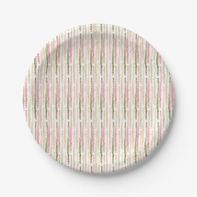 Watermelon Flutes Paper Plate (Front)