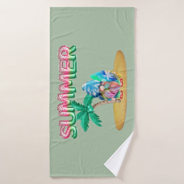 Watermelon Foil Balloons And Tie Dye Beach Surfing Bath Towel (Bath Towel)