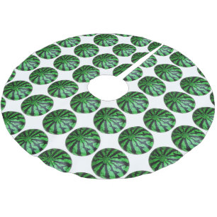 Watermelon Football / Soccer Ball Brushed Polyester Tree Skirt